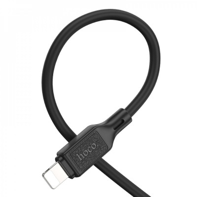 Кабель HOCO X90 Cool silicone charging data cable for iP Black - зображення 3