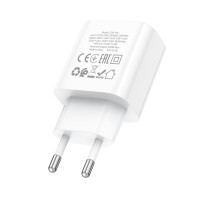 Мережевий зарядний пристрій HOCO C76A Pro Majestic single port PD30W charger White (Колір Белый) - фото № 6