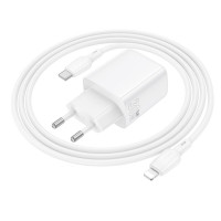 Мережевий зарядний пристрій BOROFONE BN28 Fuente single port PD30W charger (EU) White (Колір Білий) - фото № 5