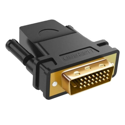 Кабель UGREEN 20124 DVI 24+1 Male to HDMI Female Adapter (Black) (UGR-20124) - изображение 1