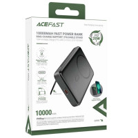 Зовнішній акумулятор ACEFAST M6 PD20W magnetic wireless charging power bank 10000mAh Black (Колір Черный) - фото № 6