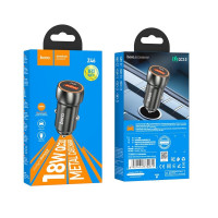 Автомобільний зарядний пристрій HOCO Z46 Blue shield single port QC3.0 18W Metal Gray (Цвет Metal Gray) - фото № 4
