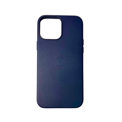 Чохол для смартфона Leather AAA Full Magsafe IC for iPhone 15 Pro Max Deep Blue - изображение 1