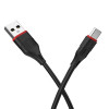 Кабель BOROFONE BX17 USB to Type-C 2A, 1м, ПВХ, разъемы TPE, Черный (BX17CB)