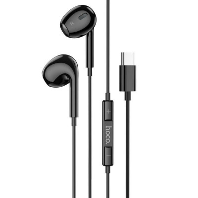 Навушники HOCO M101 Max Crystal grace Type-C wire-controled digital earphones with microphone Black (6931474782434) - изображение 1