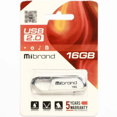 Flash Mibrand USB 2.0 Aligator 16Gb White - зображення 2
