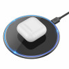 Бездротовий зарядний пристрій HOCO CW6 Pro Easy 15W charging wireless fast charger Black - изображение 3