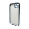 Чохол для смартфона AG Glass Sapphire Frame MagSafe Logo for Apple iPhone 15 Sierra Blue (Sierra Blue)- № 2