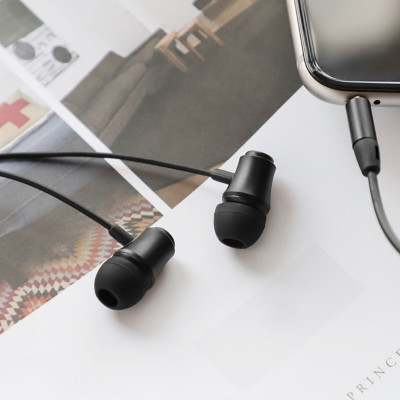 Навушники BOROFONE BM29 Sound edge universal earphones with mic Black - зображення 3