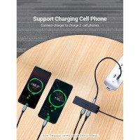 USB-хаб Vention Type-C to 4-Port USB 3.0 Hub with Power Supply Black 0.5M ABS Type (Цвет Черный) - фото № 8