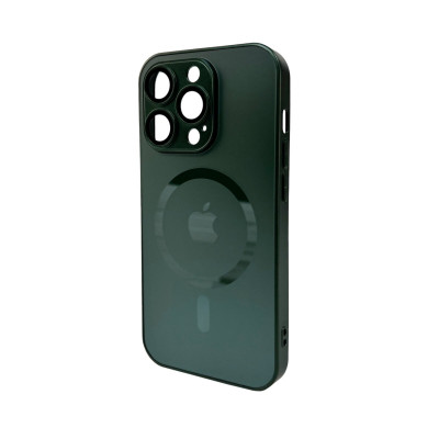 Чохол для смартфона AG Glass Matt Frame Color MagSafe Logo for Apple iPhone 15 Pro Cangling Green (AGMattFrameMGiP15PGreen) - зображення 1