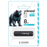 Флеш-накопичувач Wibrand USB 2.0 Grizzly 8Gb Black (Колір Черный) - фото № 2