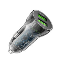 Автомобільний зарядний пристрій HOCO Z47 Transparent Discovery Edition dual port QC3.0 18W Transparent Black (Цвет 7073), Атикул k39286 |  купить на VILKI.NET - фото № 1