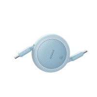 Кабель Baseus Free2Pull Mini Charging Cable USB-C to USB-C 60W 1m Galaxy Blue  - фото № 5