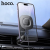 Автотримач для телефона HOCO HW30 Crown magnetic wireless charging car holder (air outlet) Black Metal Gray (Black Metal Gray)- № 7