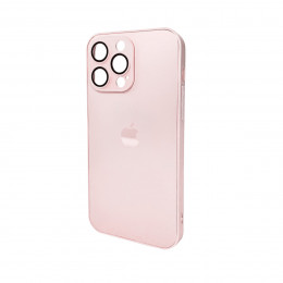 Чохол для смартфона AG Glass Matt Frame Color Logo for Apple iPhone 15 Pro Max Chanel Pink