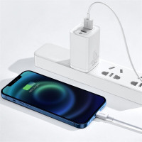 Кабель Baseus Superior Series Fast Charging Data Cable USB to iP 2.4A 0.25m White (Колір Білий) - фото № 8