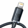 Кабель Baseus Crystal Shine Series Fast Charging Data Cable USB to iP 2.4A 1.2m Black (CAJY000001) - зображення 2