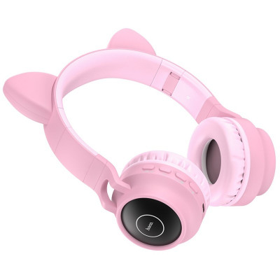Навушники HOCO W27 Cat ear wireless headphones Pink - зображення 1