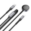 Бездротовий зарядний пристрій HOCO CW54 2-in-1 charging cable iP+iWatch Black (Черный)- № 2