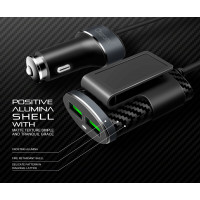 Автомобільний зарядний пристрій CHAROME C7 4-Port Front and Back Seat Car Charger Black (Цвет Черный) - фото № 2