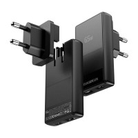 Мережевий зарядний пристрій ESSAGER Ultra Thin Gan 65W 1C1A BLACK (Колір 7073) - фото № 4