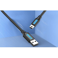 Кабель Vention USB 2.0 A Male to Mini-B  Male  Cable 0.5M Black PVC Type (COMBD) (Цвет 7073) - фото № 2