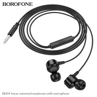 Навушники BOROFONE BM94 Sonar universal earphones with microphone Black (Цвет Black) - фото № 5