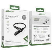 Кабель-перехiдник ACEFAST C1-05 Lightning to 3.5mm aluminum alloy headphones adapter cable Black (Колір 7073) - фото № 4