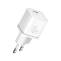 Мережевий зарядний пристрій Baseus  GaN5S Fast Charger 1C 30W EU Moon White