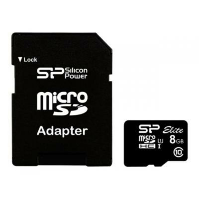 microSDHC (UHS-1) SiliconPower Elite 8Gb class 10 (adapter SD) - зображення 1