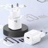 Мережевий зарядний пристрій Usams US-CC124 T36 20W Super Si PD Fast Charger(EU) White - изображение 2