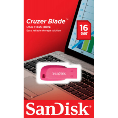 Flash SanDisk USB 2.0 Cruzer Blade 16Gb Pink - изображение 2