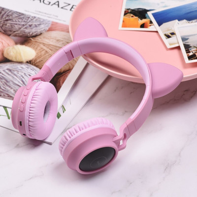 Навушники HOCO W27 Cat ear wireless headphones Pink - изображение 3