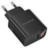 Мережевий зарядний пристрій BOROFONE BA97A Ilustre single-port PD30W charger with digital display (EU) Black (7073)- № 4