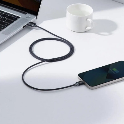 Кабель Baseus Crystal Shine Series Fast Charging Data Cable USB to iP 2.4A 1.2m Black (CAJY000001) - зображення 5