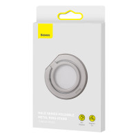 Підставка для мобільного  Baseus Halo Series Foldable Metal Ring Stand（Single-ring）Silver (Цвет Silver) - фото № 2