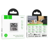 Термогігрометр HOCO HX40 Indoor electronic hygrothermometer White (Колір Білий) - фото № 2