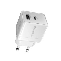 Мережевий зарядний пристрій ESSAGER ECT33W Gan 1USB 1T-C 33W white