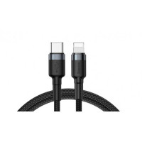 Кабель Baseus Cafule Cable Type-C to iP PD 18W 1m Gray+Black