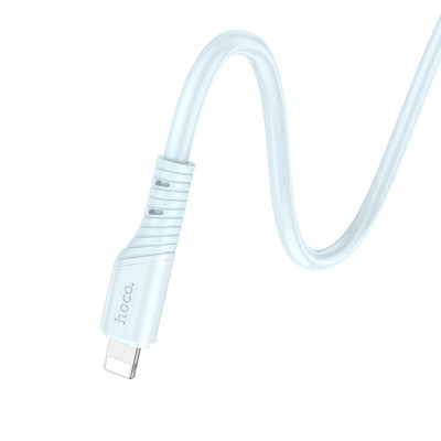 Кабель HOCO X97 Crystal color PD silicone charging data cable iP light blue (6931474799760) - зображення 2