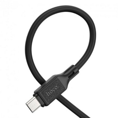 Кабель HOCO X90 Cool silicone charging data cable for Micro Black (6931474788429) - зображення 3