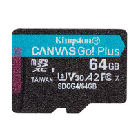 Карта пам'яті microSDXC (UHS-1 U3) Kingston Canvas Go! Plus 64Gb class 10 A2 V30 (R200MB/s) , Атикул k58822 |  купить на VILKI.NET - фото № 1