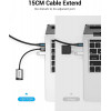 Адаптер Vention USB Внешняя звуковая карта 0.15M Серый Металлический Тип (CDKHB) - изображение 7
