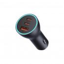 Автомобільний зарядний пристрій Baseus Golden Contactor Pro Triple Fast Charger Car Charger 65W U+C+C Dark Gray