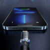 Кабель Baseus Crystal Shine Series Кабель для быстрой зарядки данных USB to iP 2.4A 1,2 м Черный (CAJY000001) - изображение 4