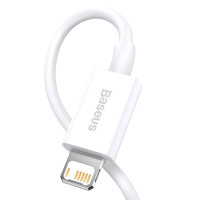 Кабель Baseus Superior Series Fast Charging Data Cable USB to iP 2.4A 0.25m White (Колір Білий) - фото № 4