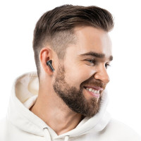 Бездротові навушники HOCO EW60 Norman true wireless BT headset Black (Цвет Черный) - фото № 3