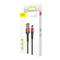Кабель Baseus Cafule Cable（Special Edition）USB For iP 1m Red+Black (Цвет Black-Red) - фото № 3