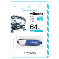 Флеш-накопичувач Wibrand USB 2.0 Aligator 64Gb Blue (Колір Голубой) - фото № 2